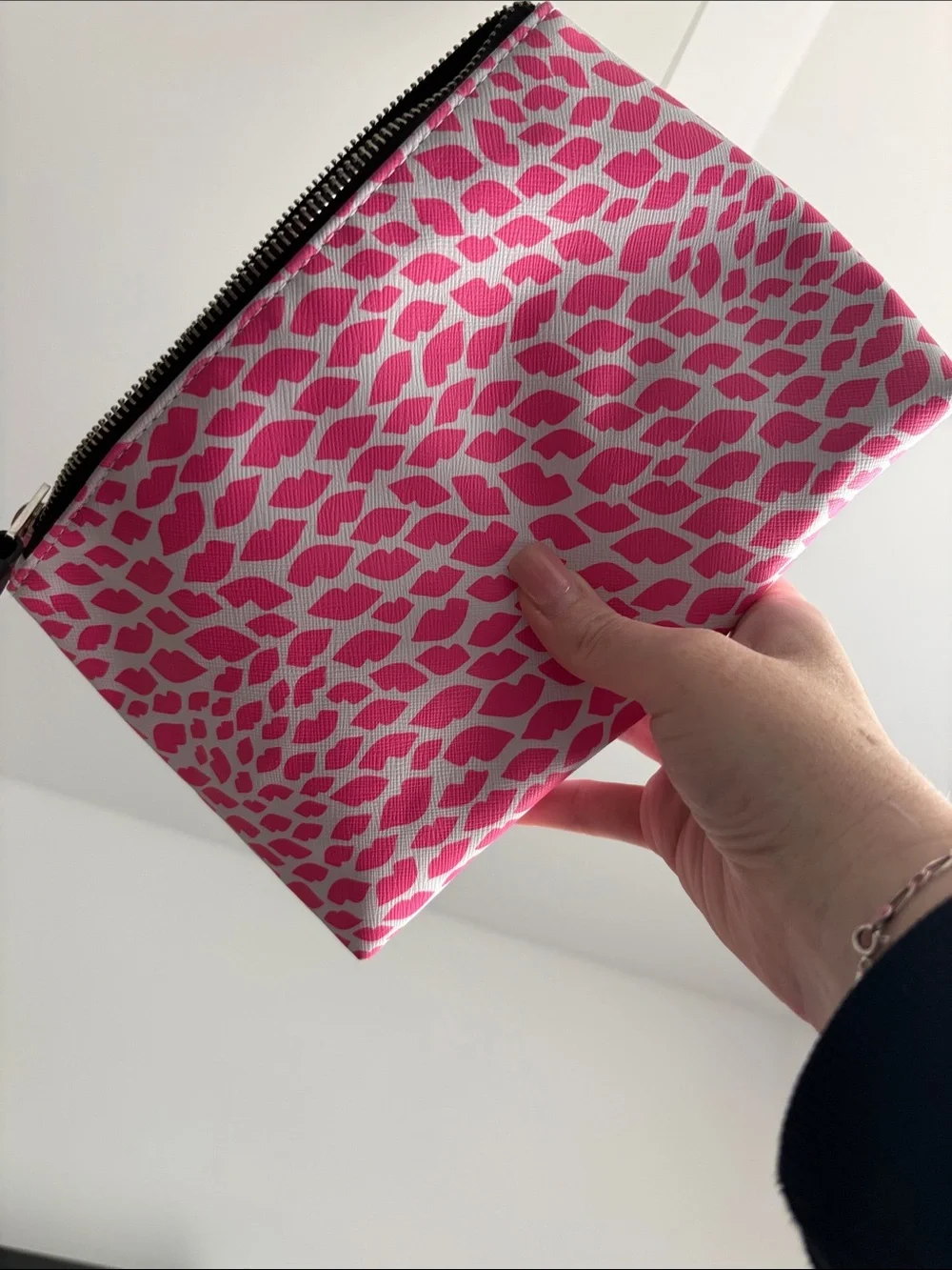 Victoria’s Secret pink neon love VS makeup bag